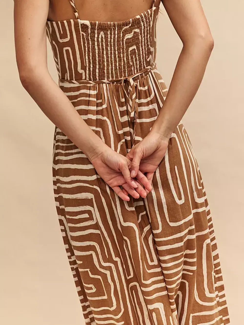 Maddy Abstract Print Midi Dress