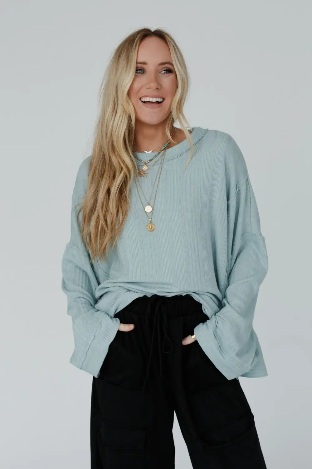 Soul Rhythm Sweater Top - Mint