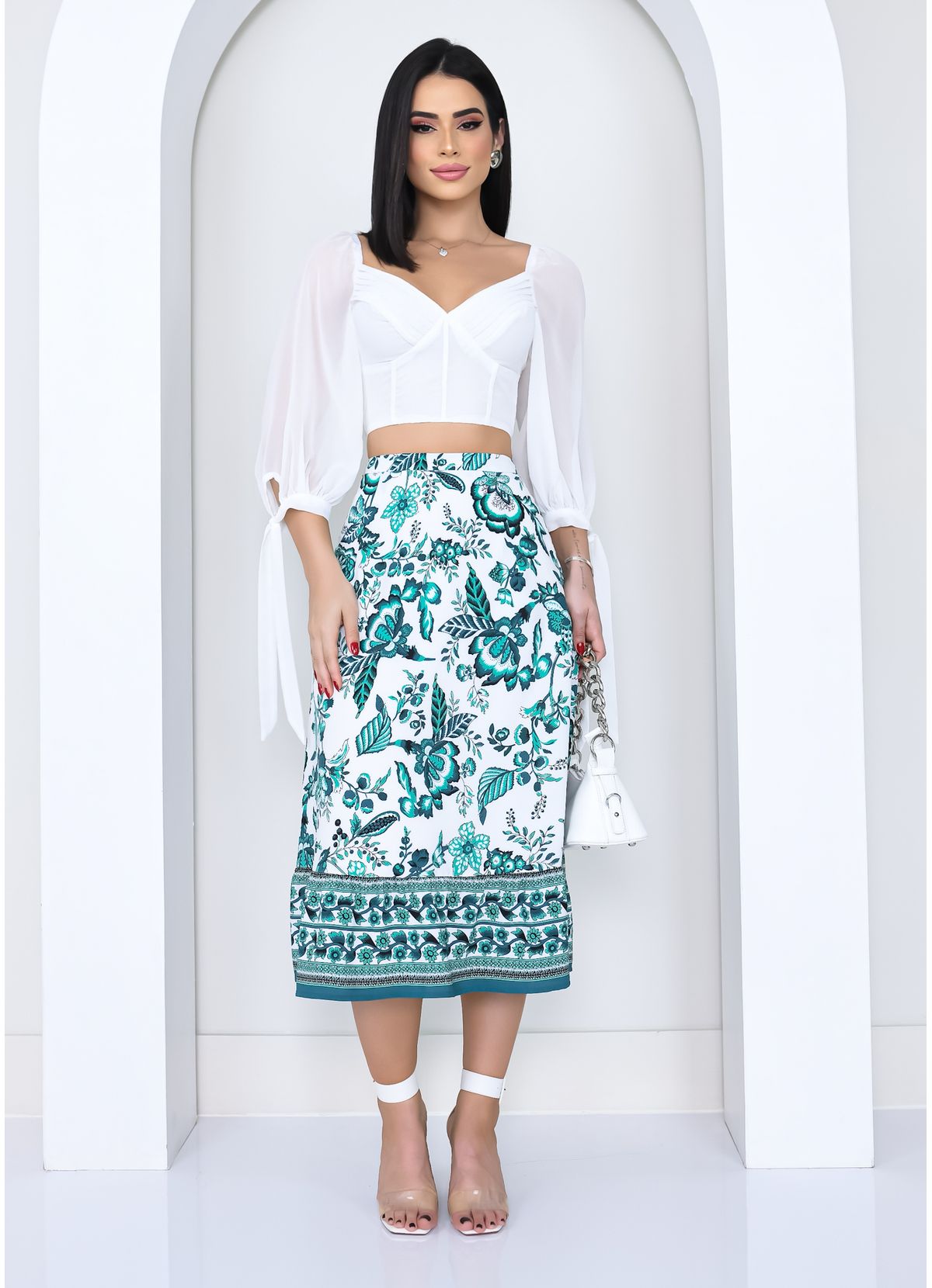 ROMANZA FLUID MIDI SKIRT