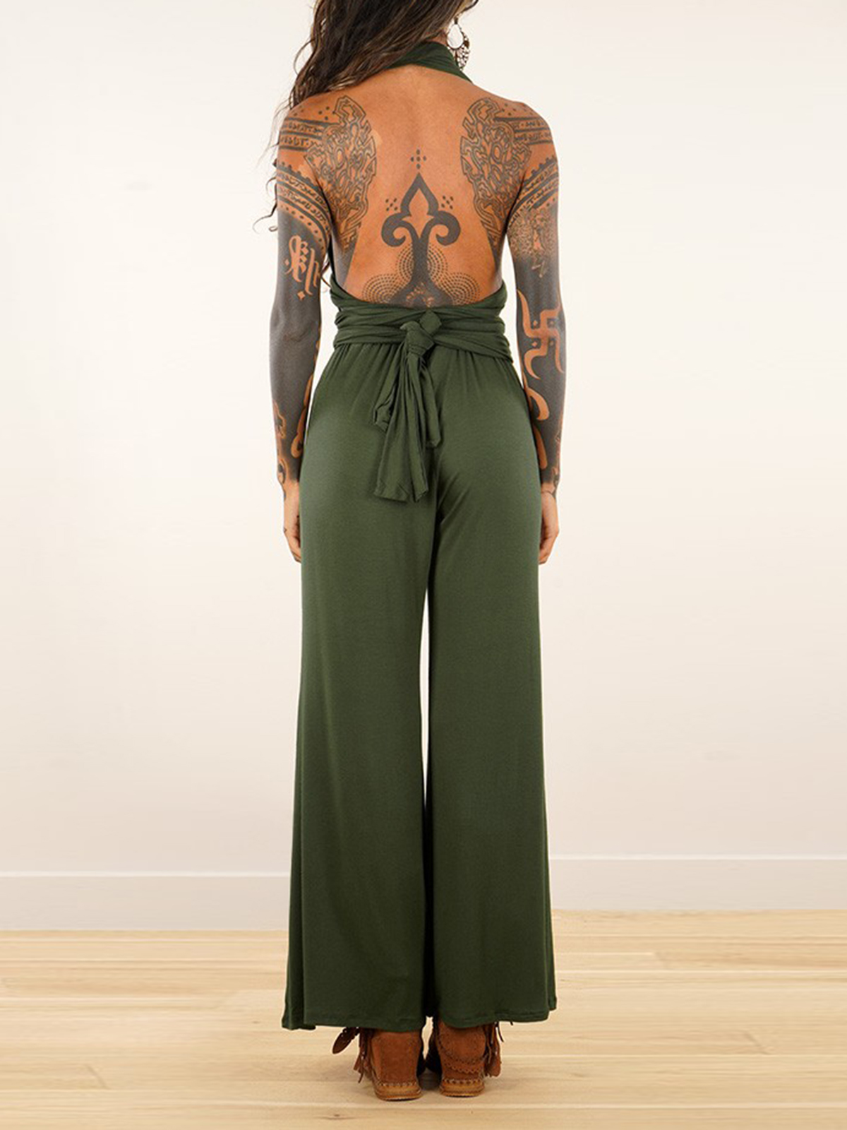 Cross Halter Jumpsuit