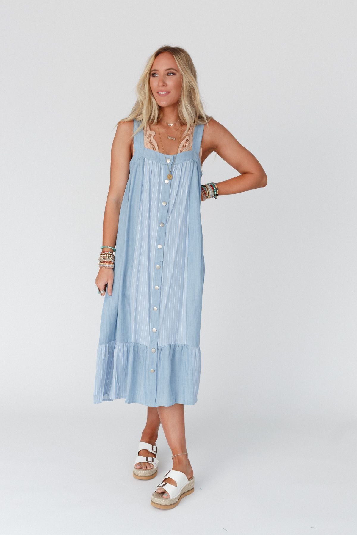 Bettina Midi Dress - Blue