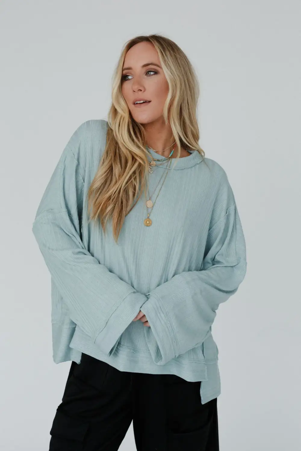 Soul Rhythm Sweater Top - Mint