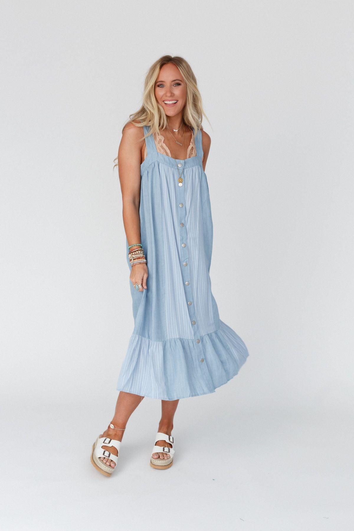 Bettina Midi Dress - Blue