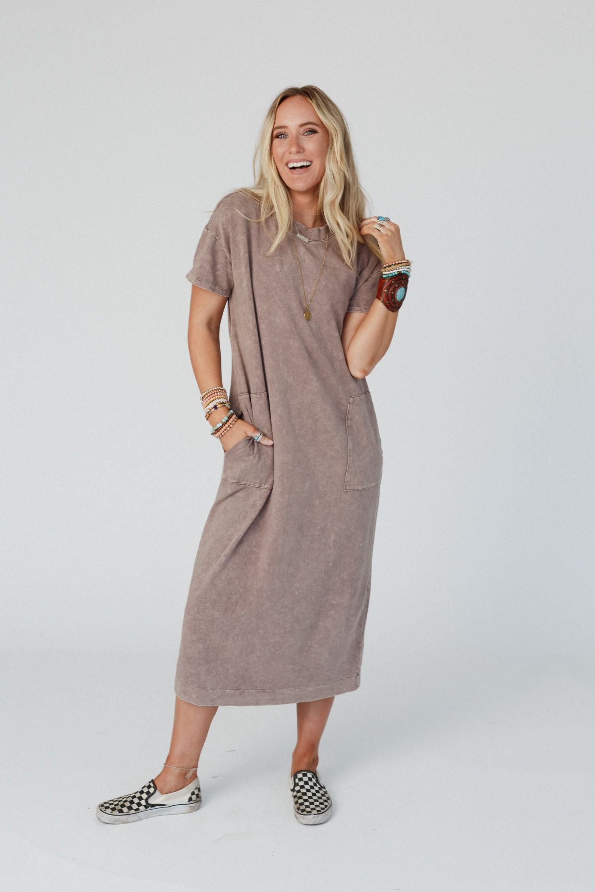 Long Weekend Maxi Tee Dress - Ash Mocha