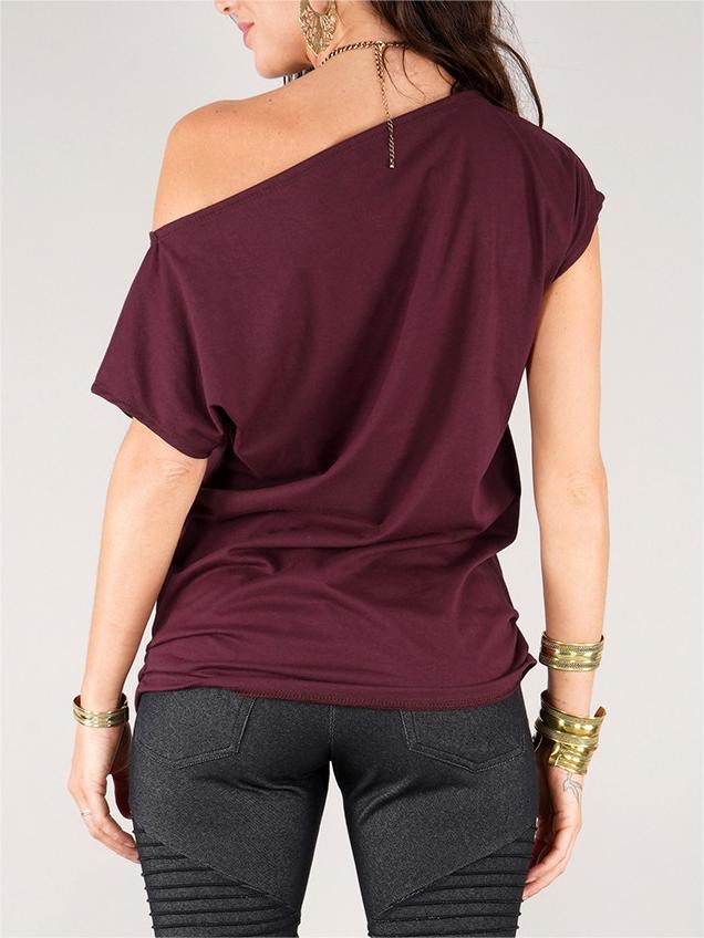 Boat Neck Loose T-shirt