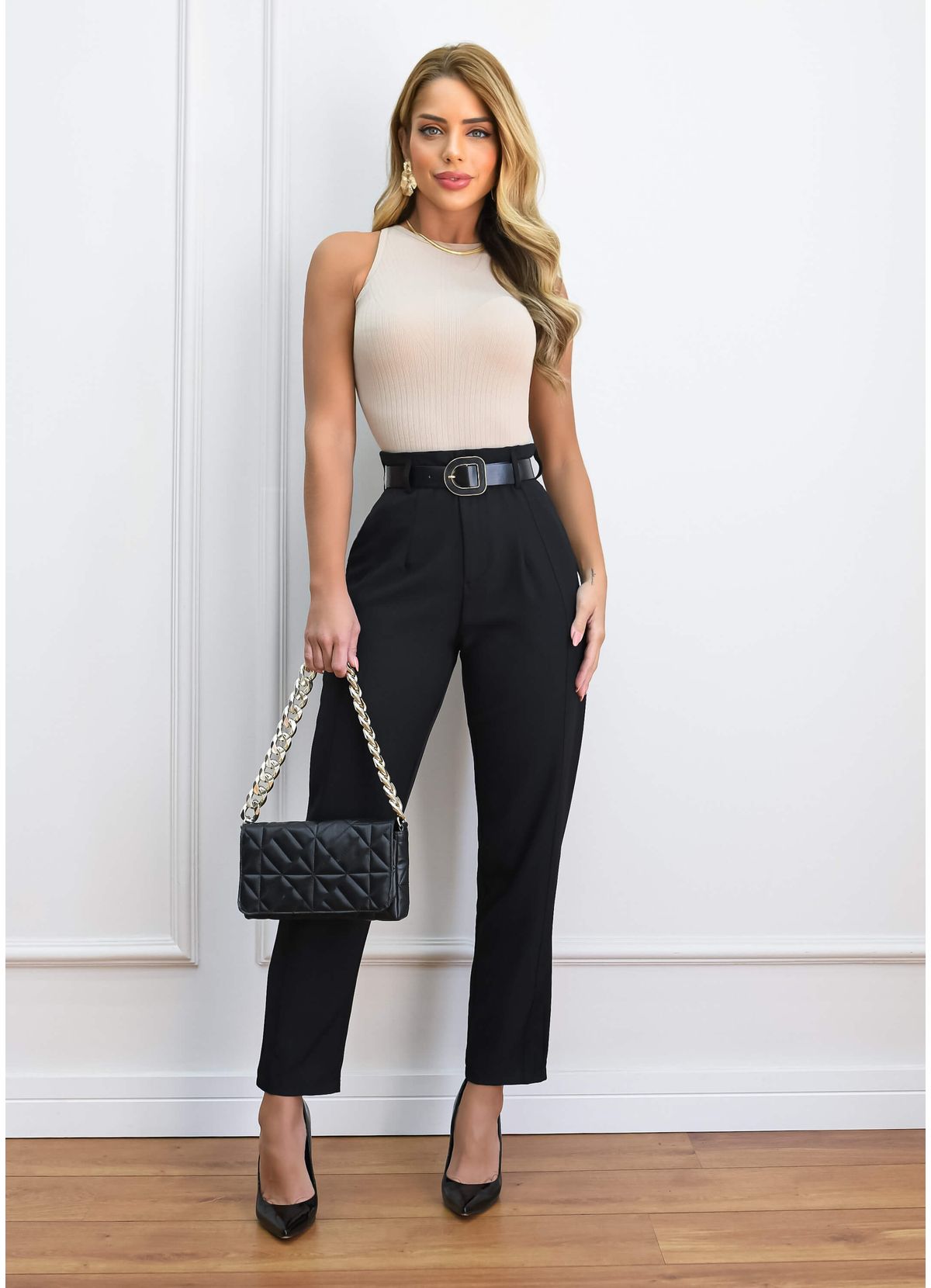 SLIM HIGH WAIST DRESS PANTS