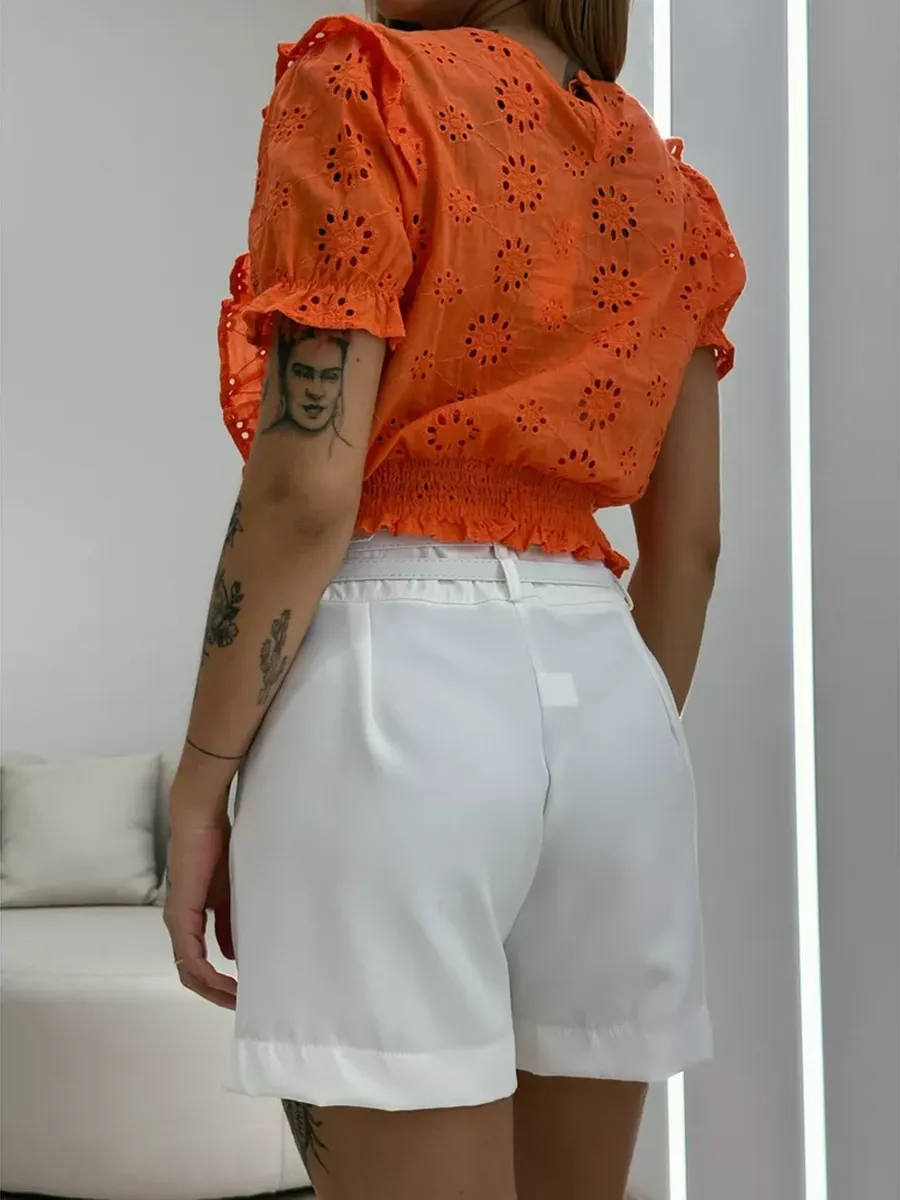 Eduarda Laise Orange Blouse