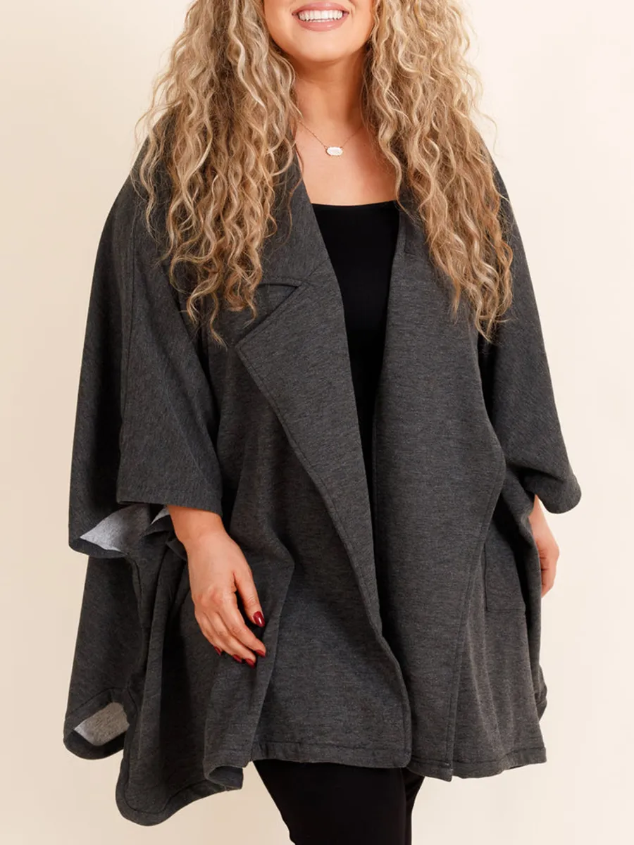 Dark gray loose fitting jacket