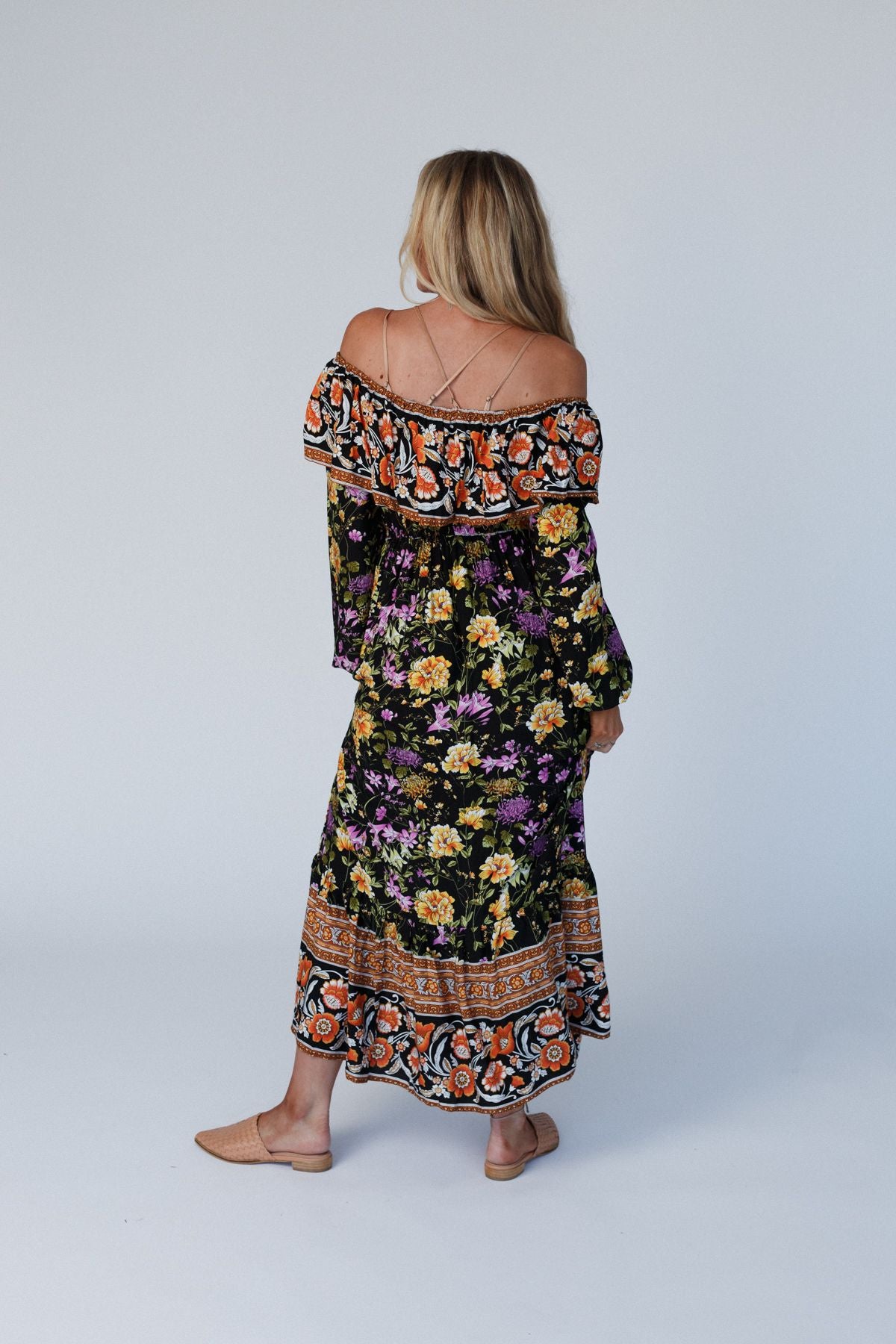 Dear To Me Floral Maxi Dress - Black