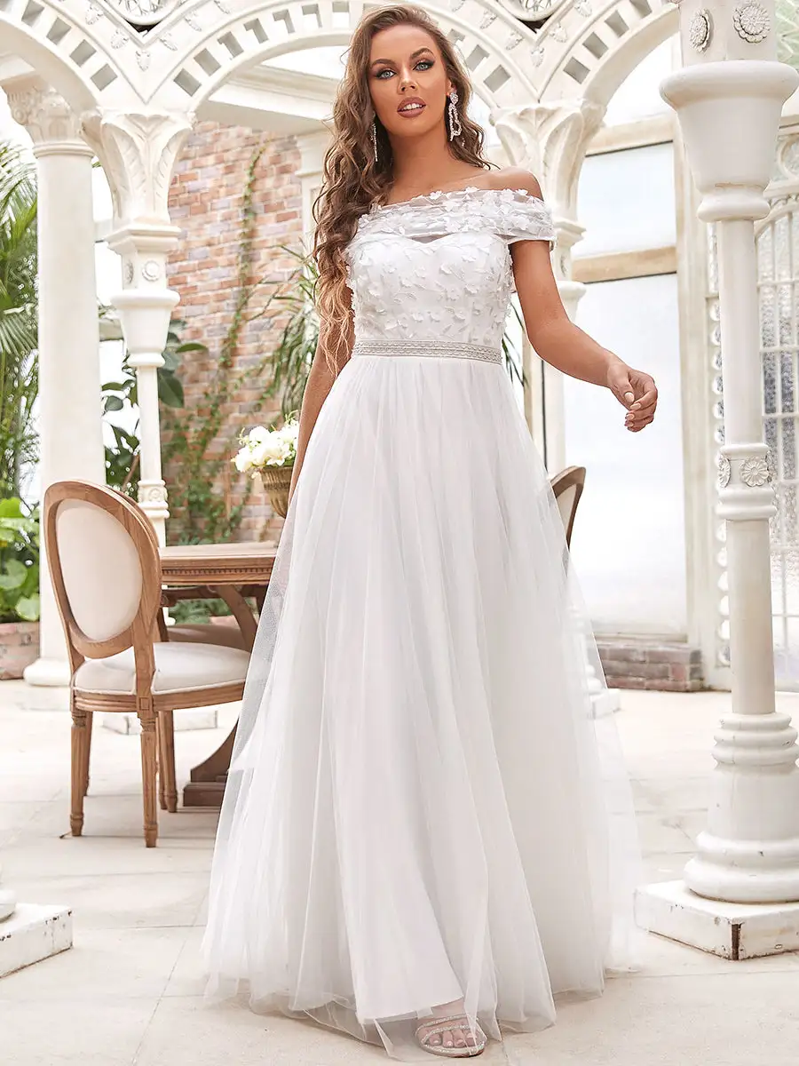 Strapless A-Line Off Shoulders Wholesale Wedding Dresses