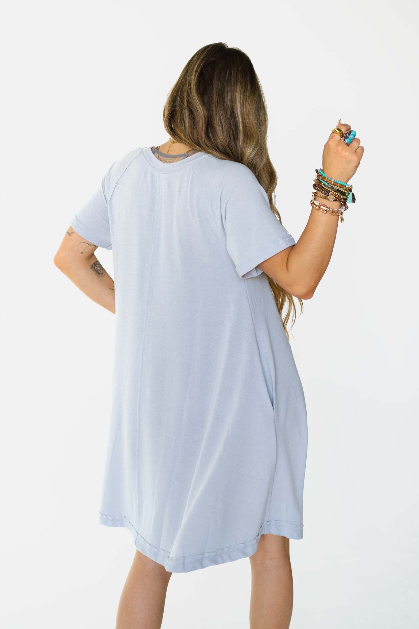 Hometown Favorite Tee Dress - Gray