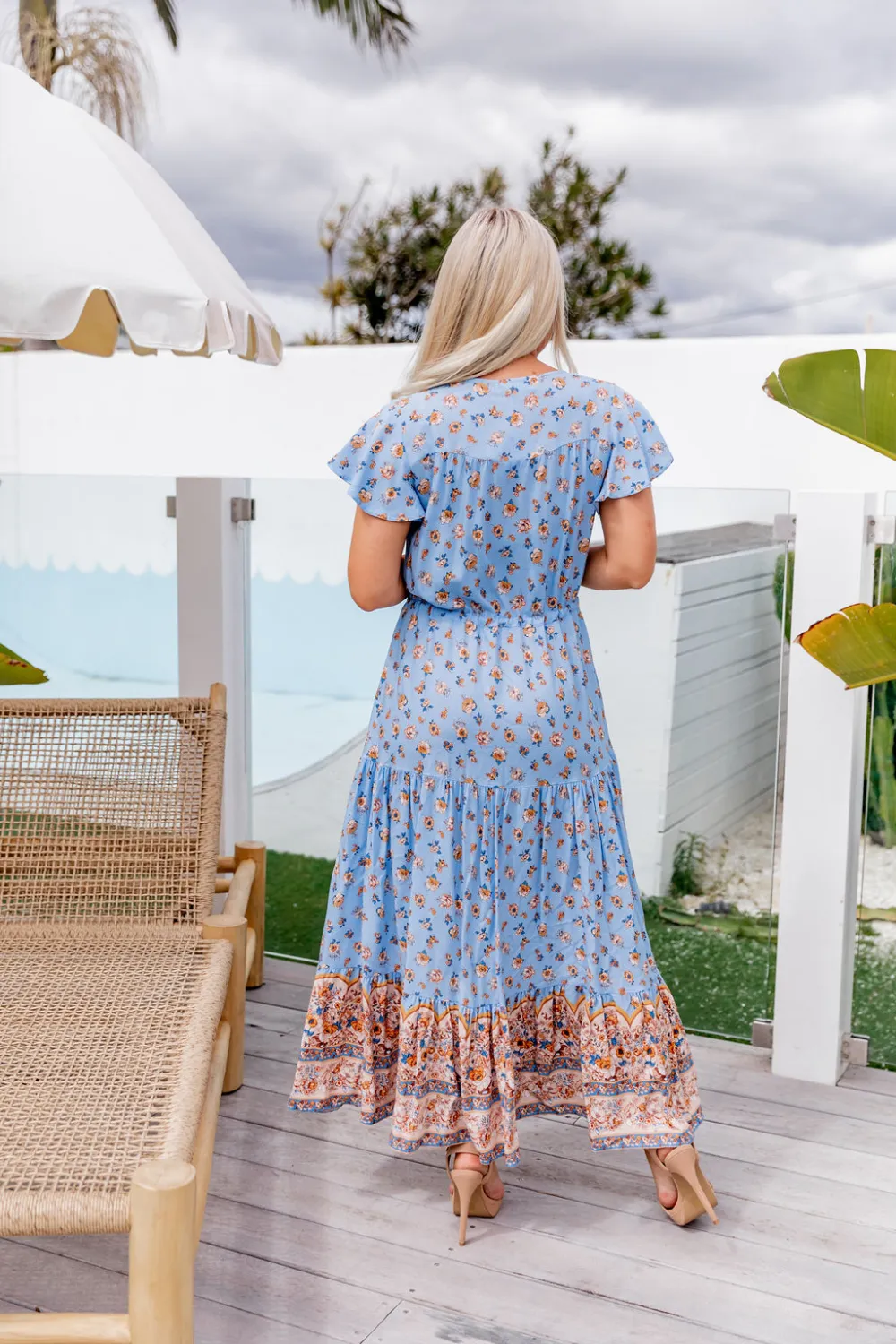 The Cora Maxi Dress - Blue Envy