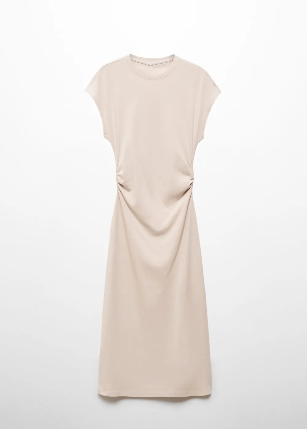 100% cotton draped dress