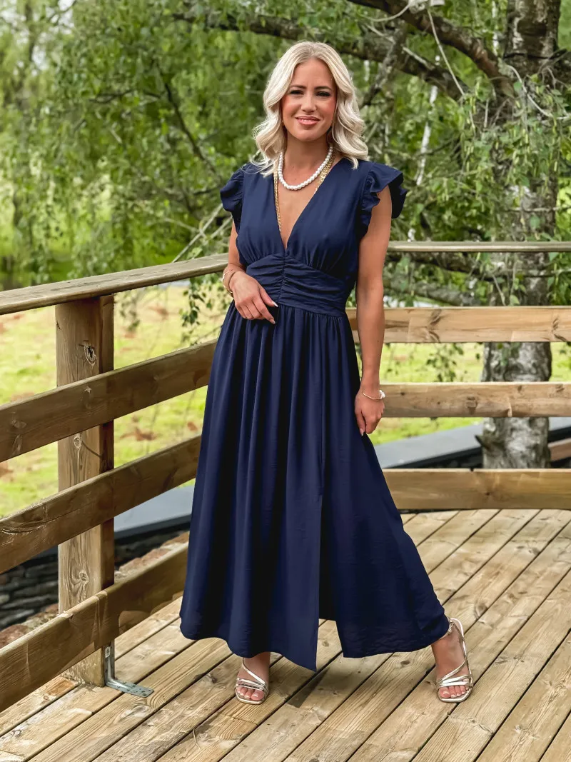 JANIE LONG DRESS - NAVY BLUE