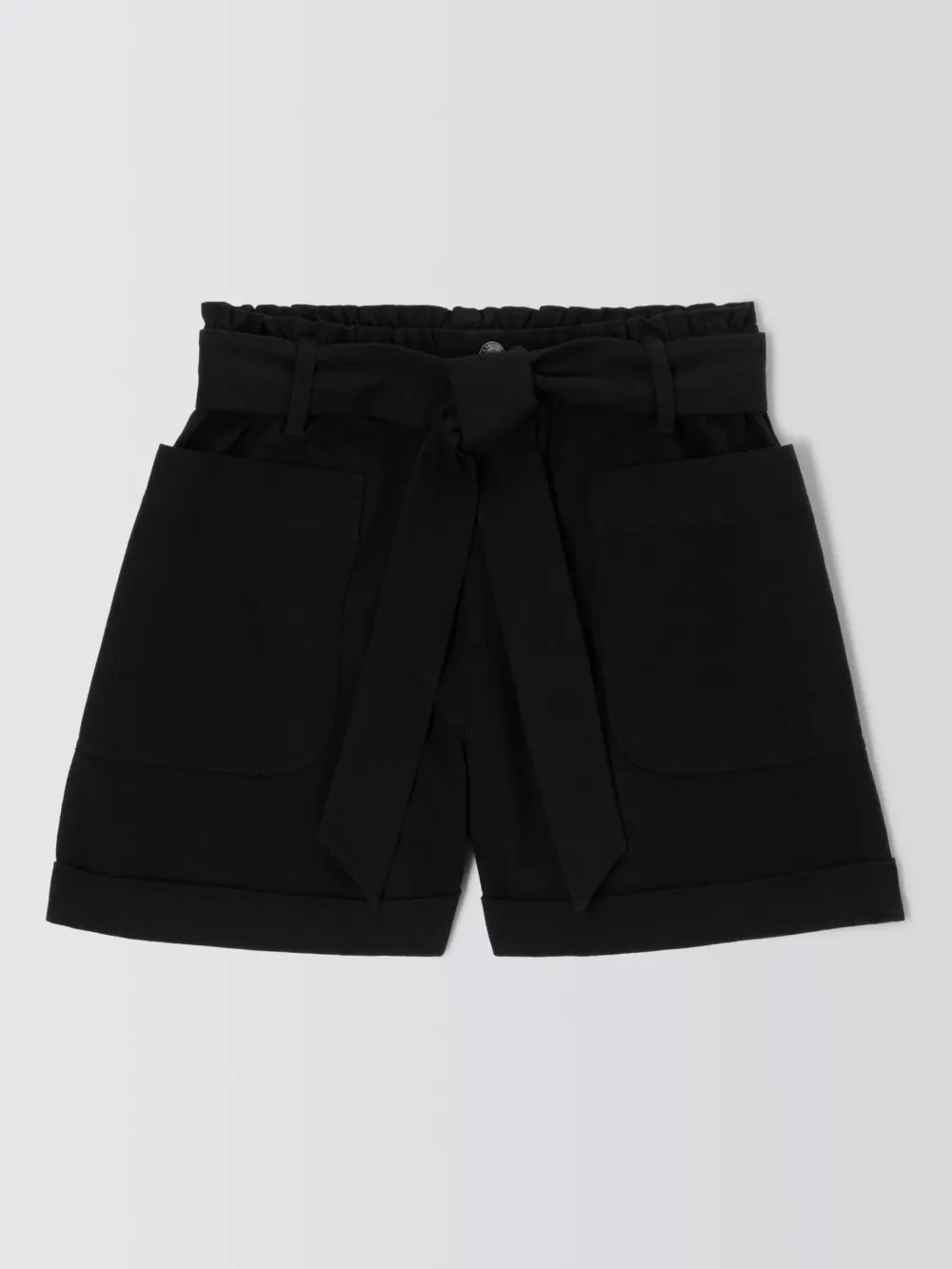 Paperbag Cotton Twill Shorts