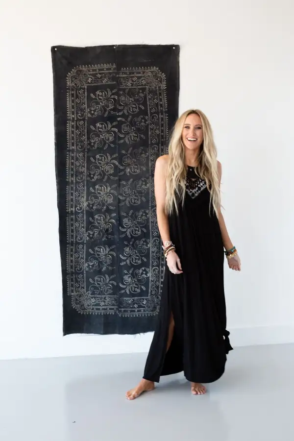 Cecily High Neck Maxi Dress - Black