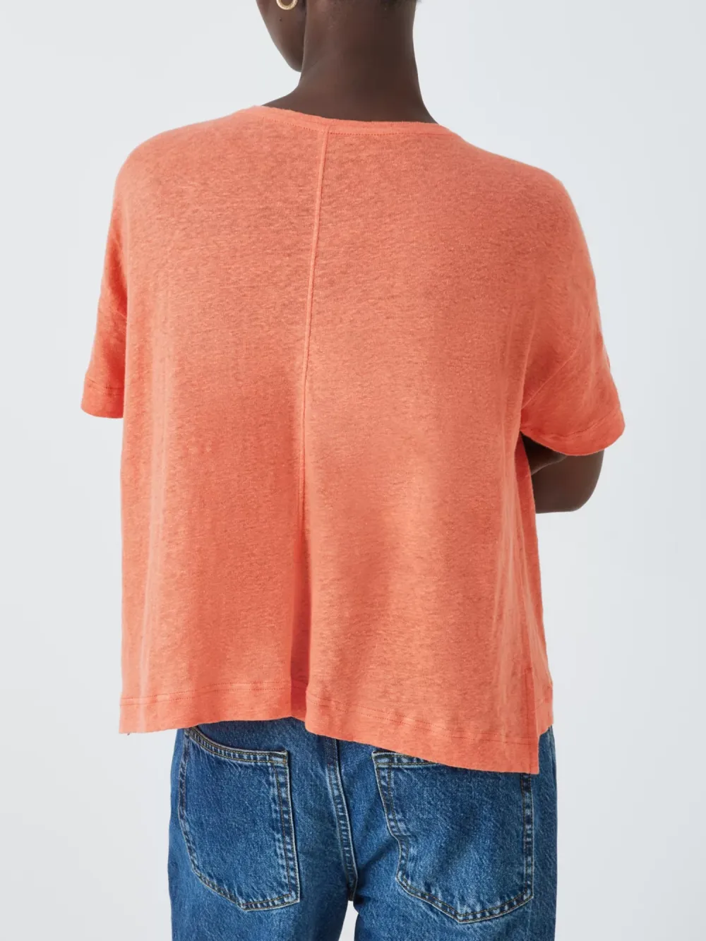 Relaxed Linen Crew Neck T-Shirt