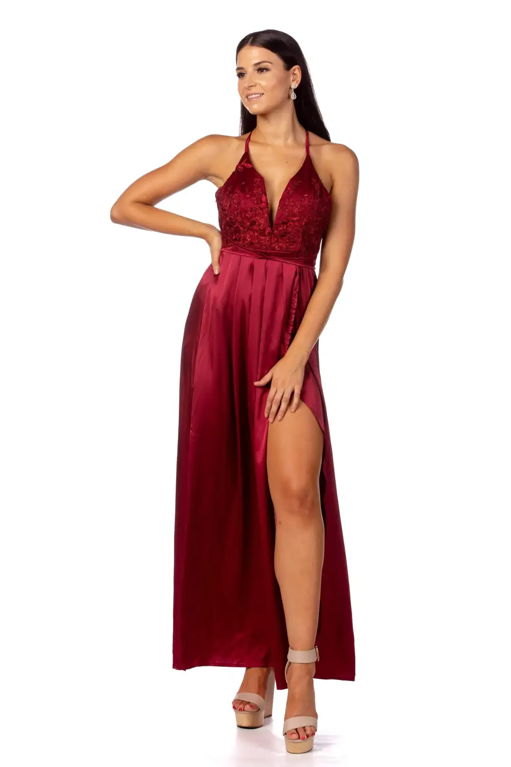 Sultry Wine Formal Dress