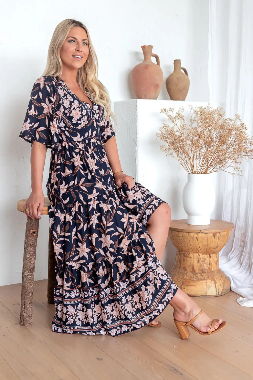 The Marina Dress - Royal Floral