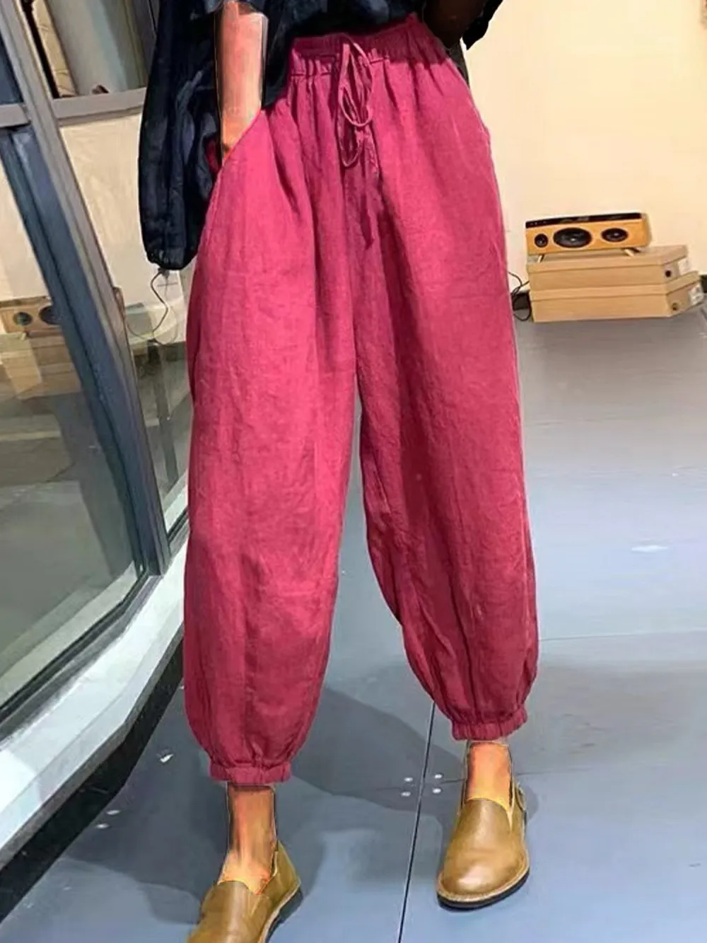 Women's Cotton Linen Loose Casual Leggings Harlan Pants