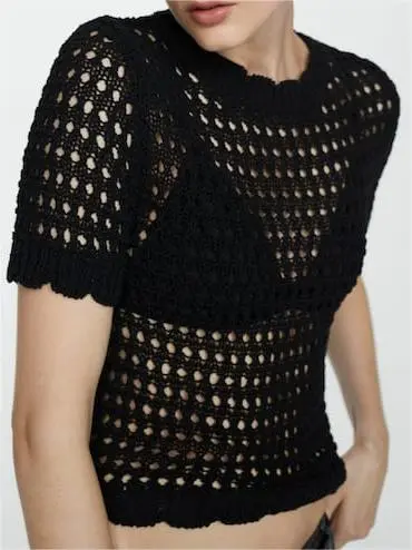 Knitted jumper with openwork details