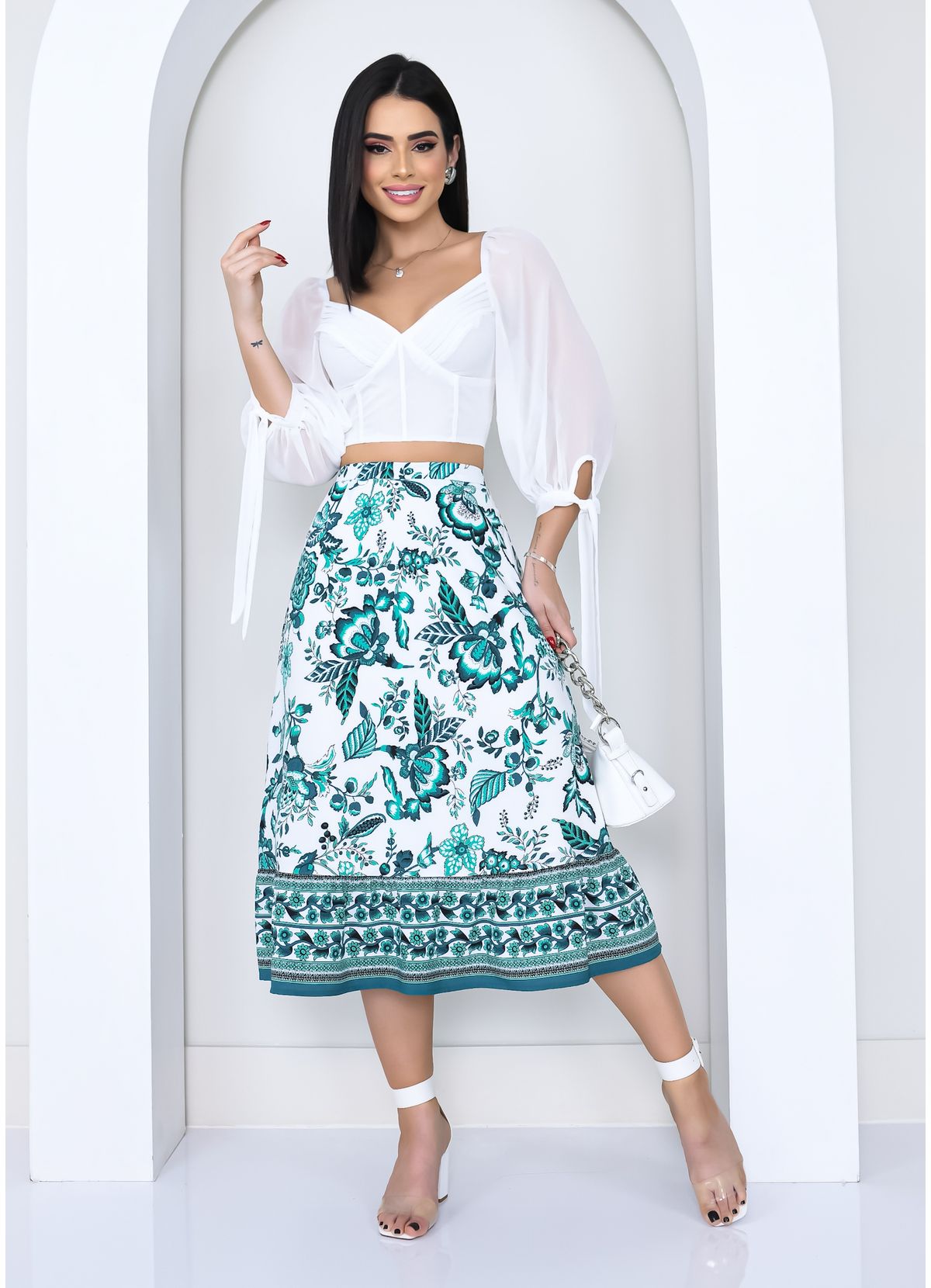 ROMANZA FLUID MIDI SKIRT