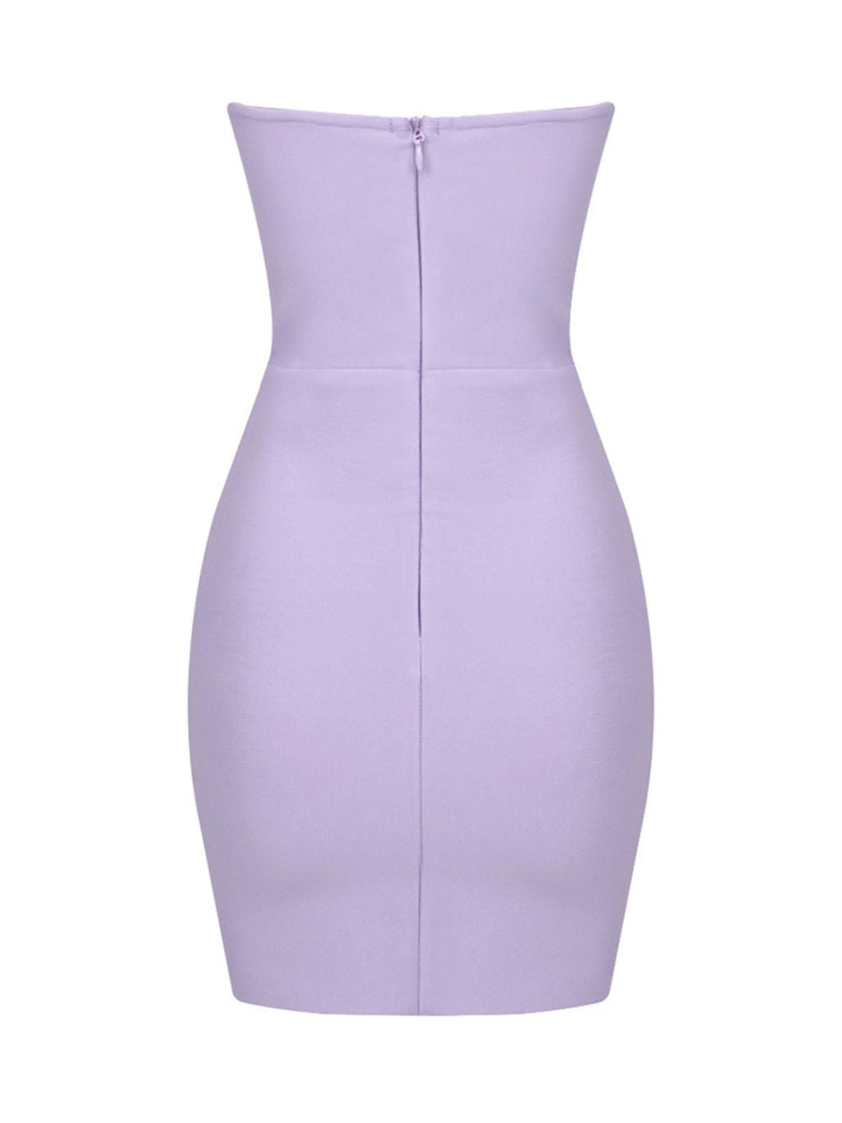 Zander Strapless Cutout Bandage Dress In Lilac