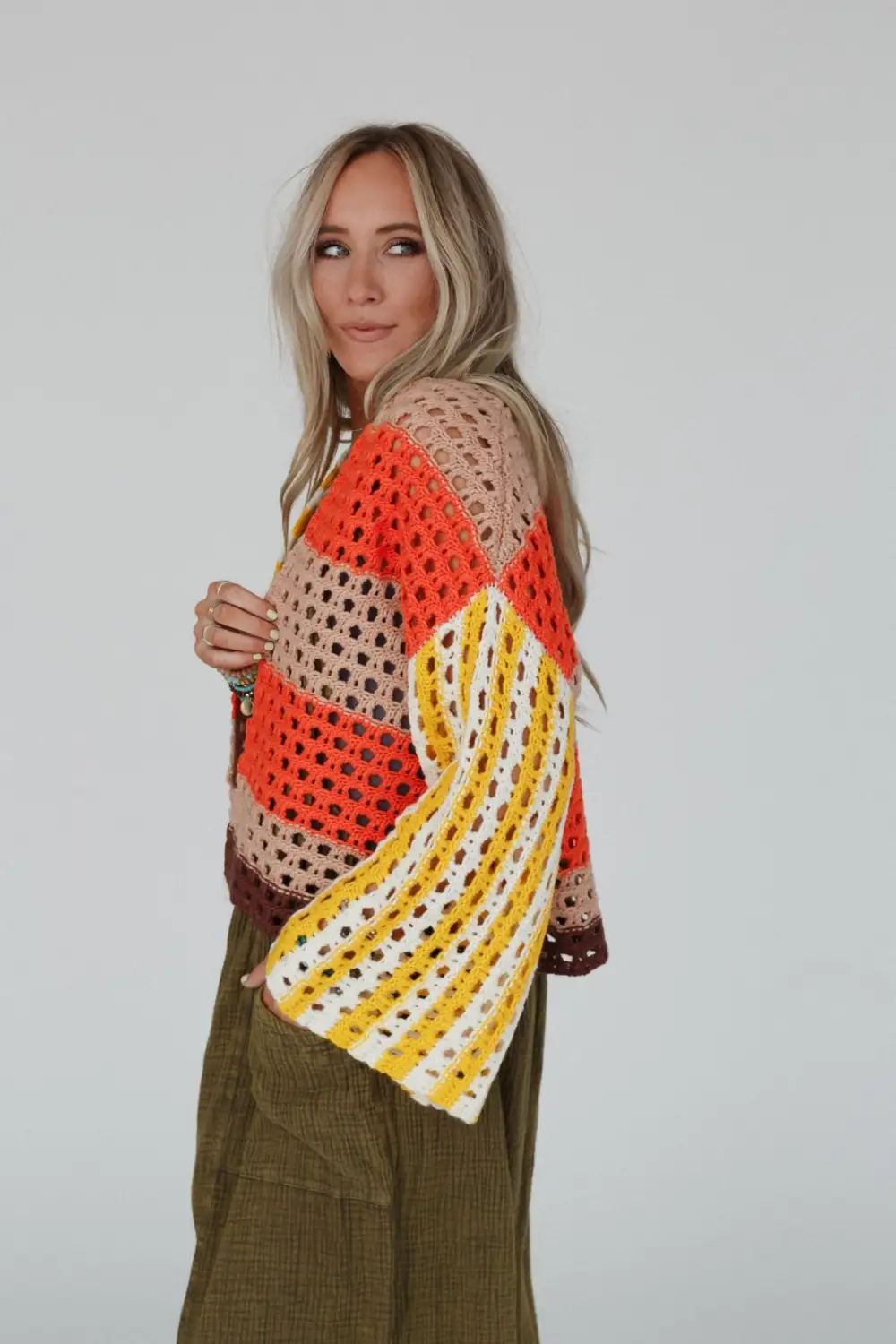 Chasing Sunsets Cardigan - Orange Multi