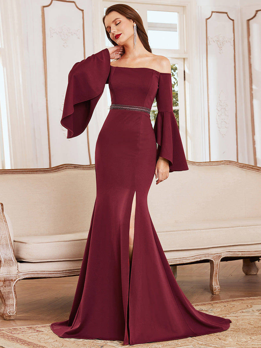 Elegant Wholesale Off Shoulder Simple Mermaid Evening Dress