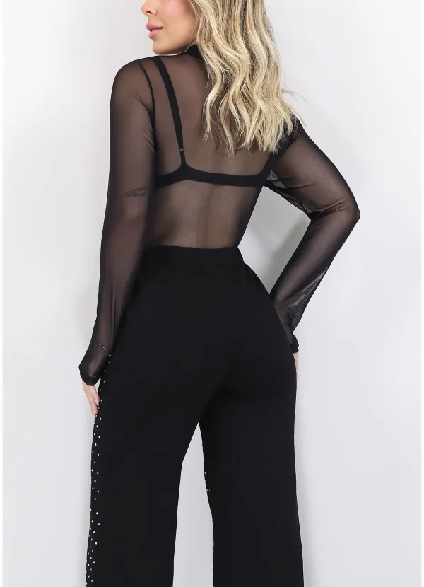 MUST HAVE HIGH NECK TULLE BODYSUIT