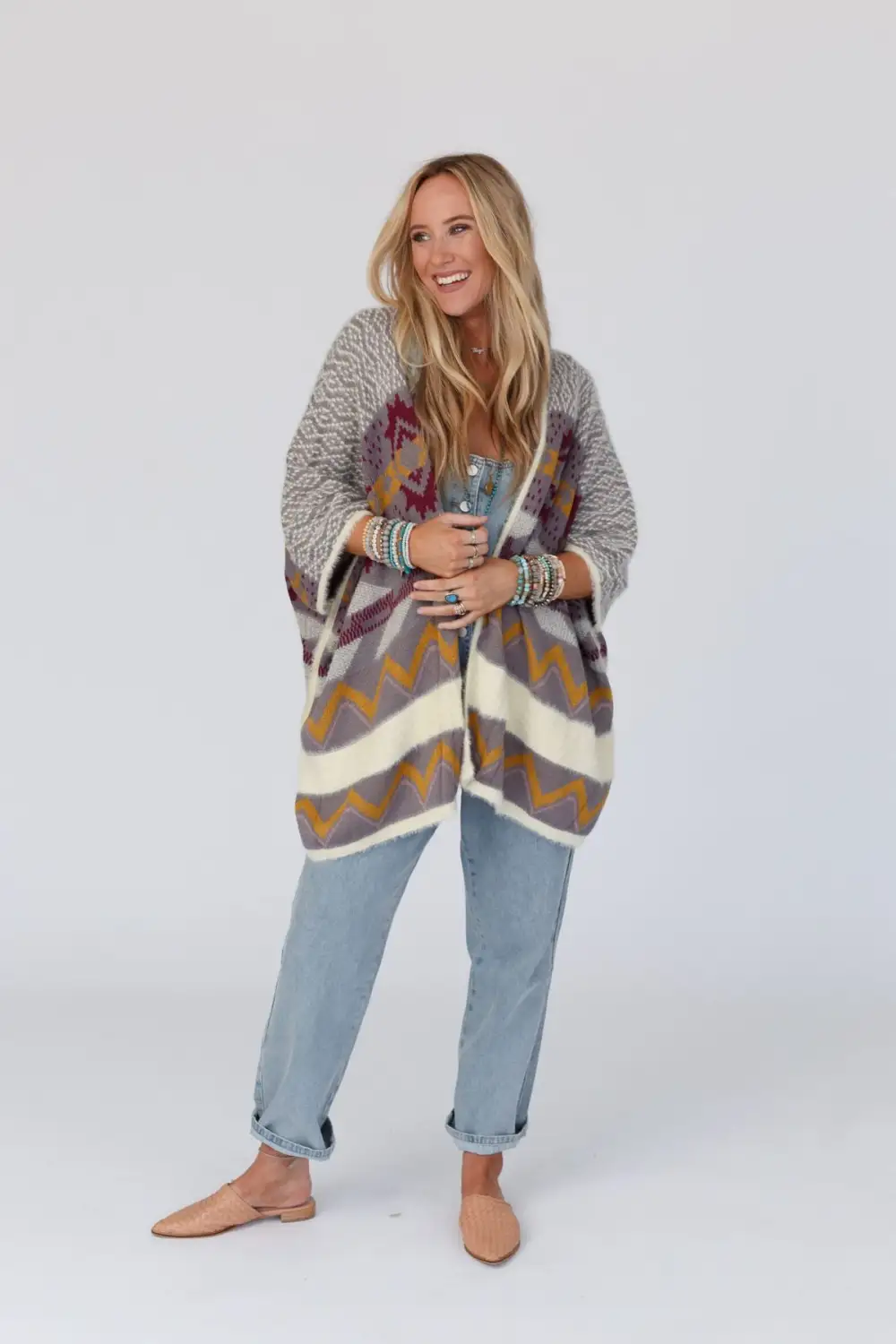 Belize Kimono Sleeve Cardigan - Burgundy