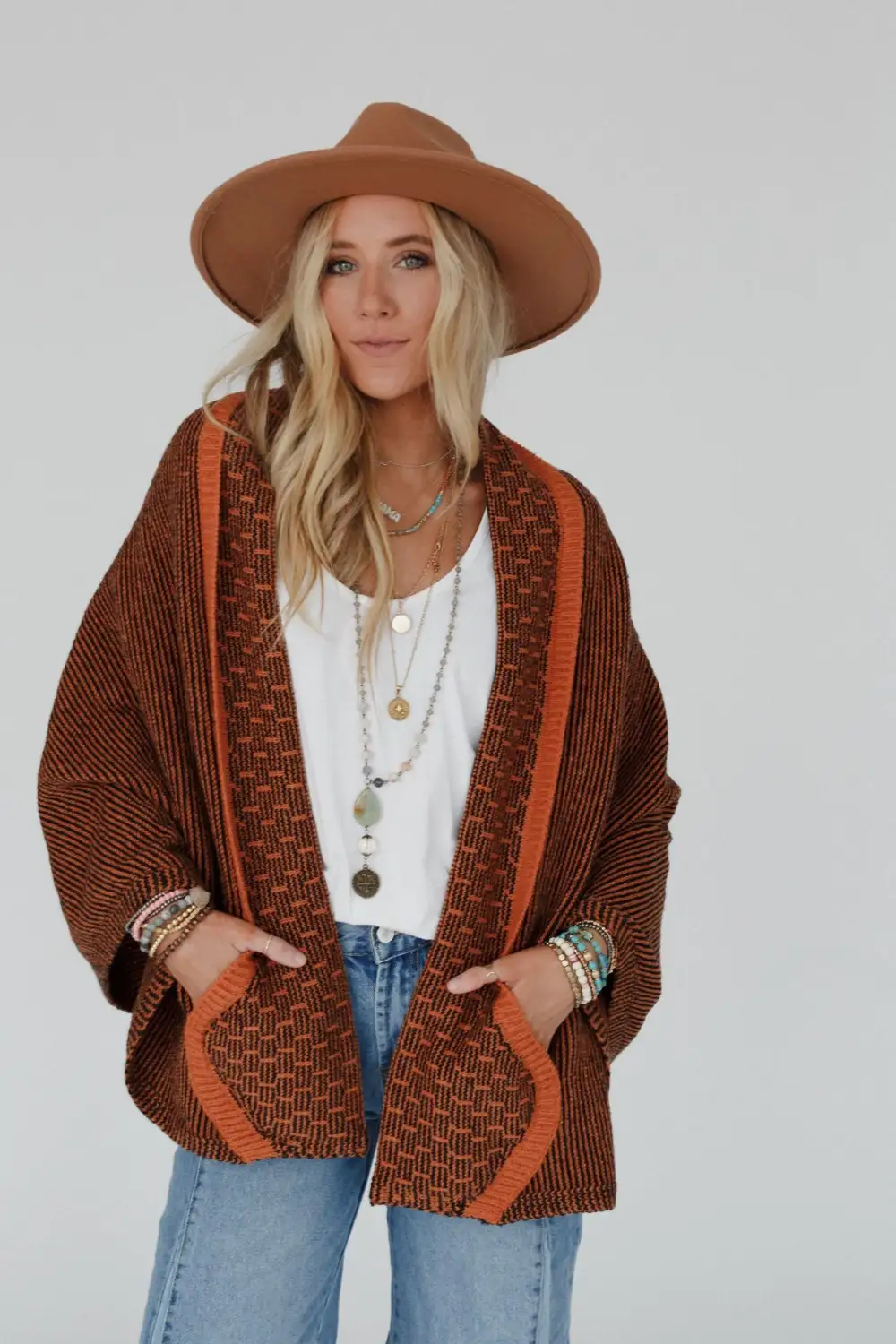 Blakely Cozy Knit Shawl - Camel