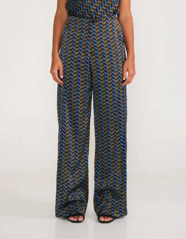 Printed Drops Pants - Black