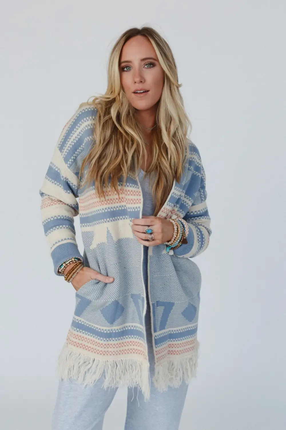 Gather Together Cardigan - Blue