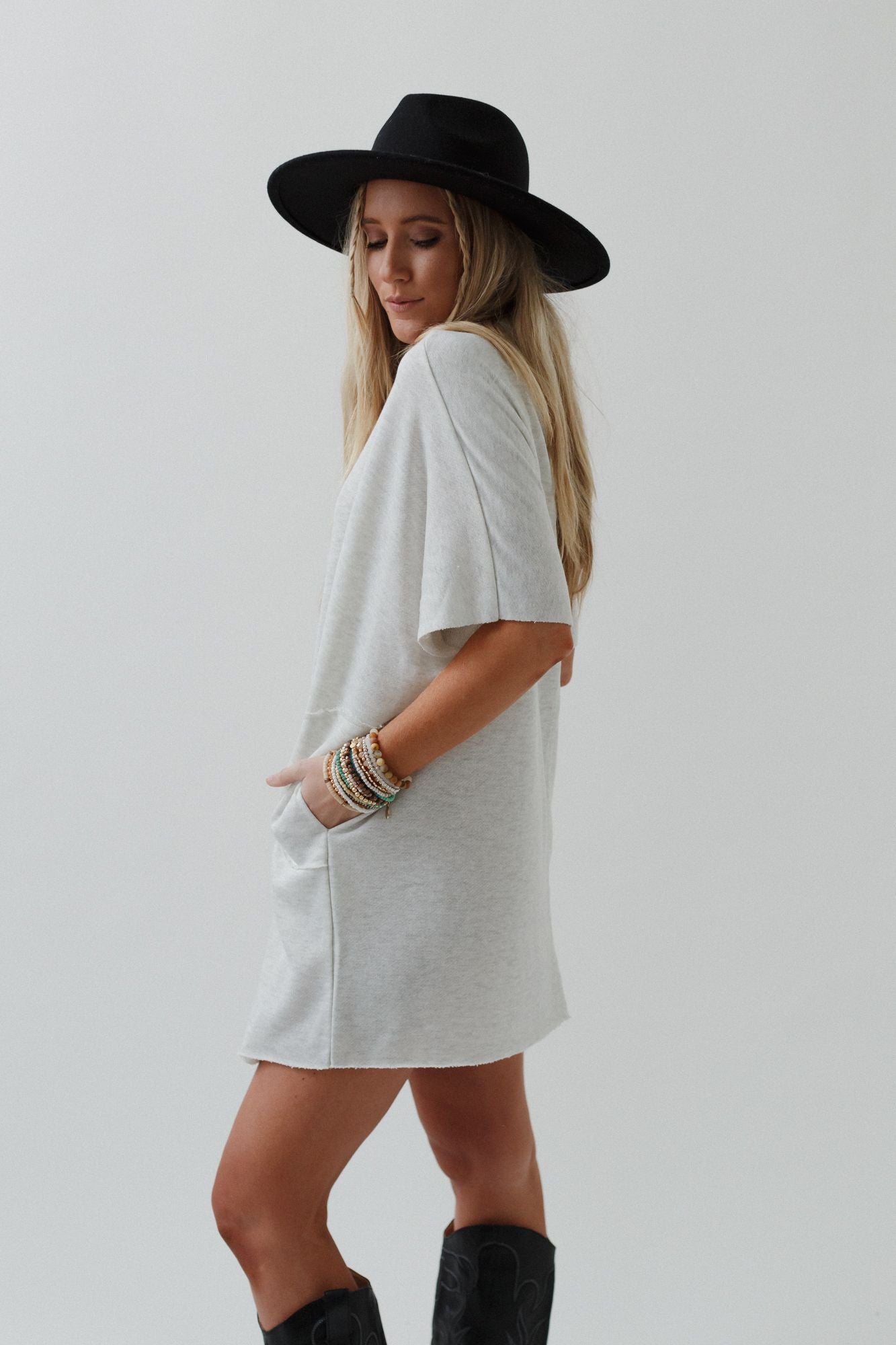 Laid Back Luxe Dress - Light Heather Gray