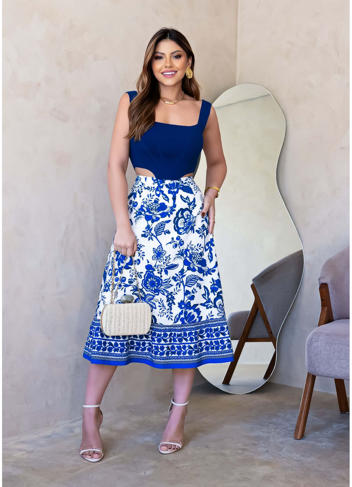 ROMANZA FLUID MIDI SKIRT