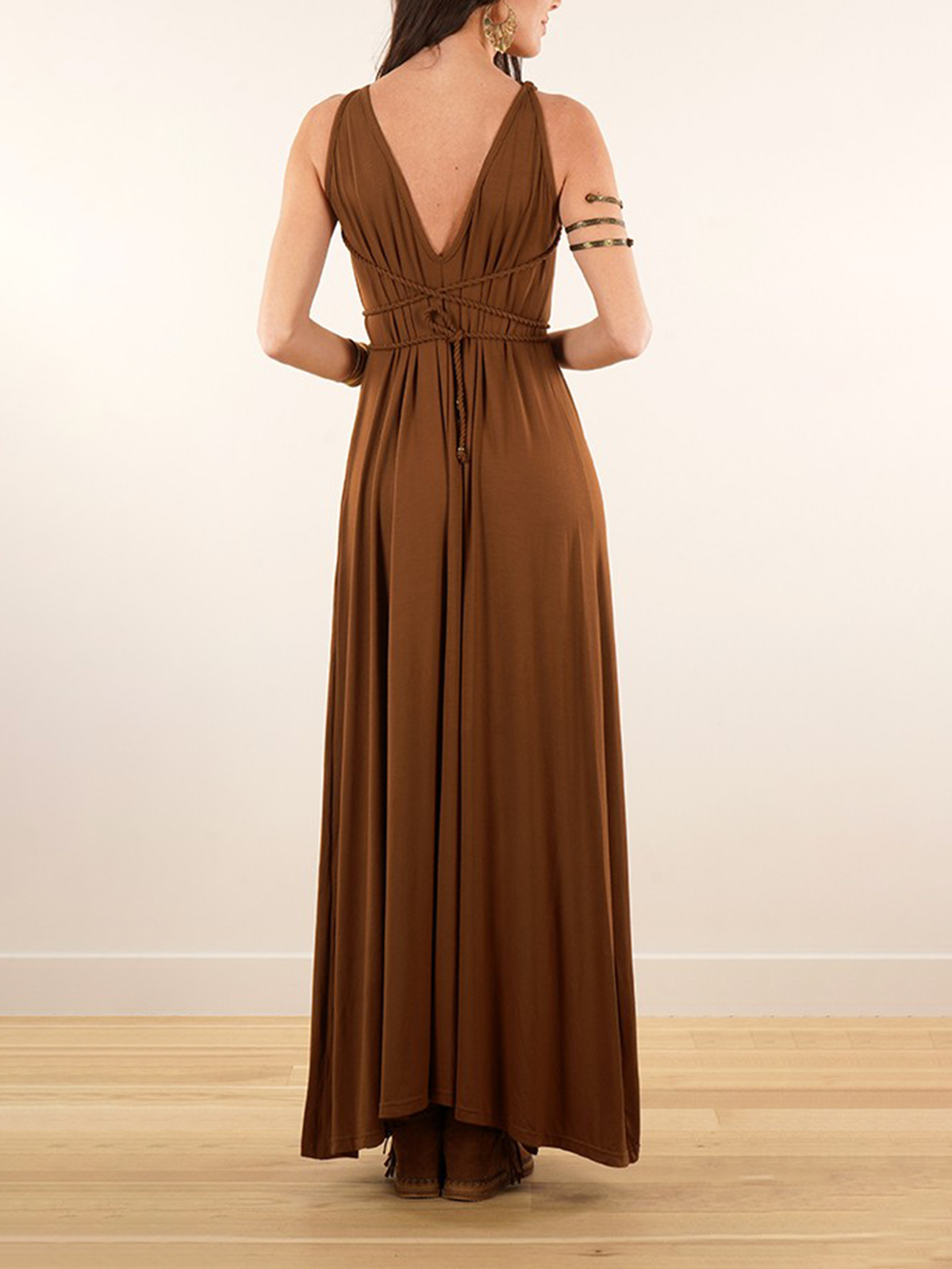 Loose And Reversible Strappy Long Dress