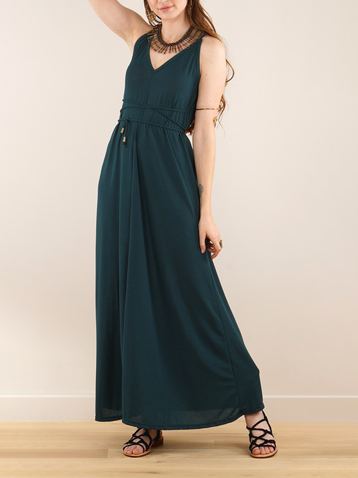 Loose And Reversible Strappy Long Dress