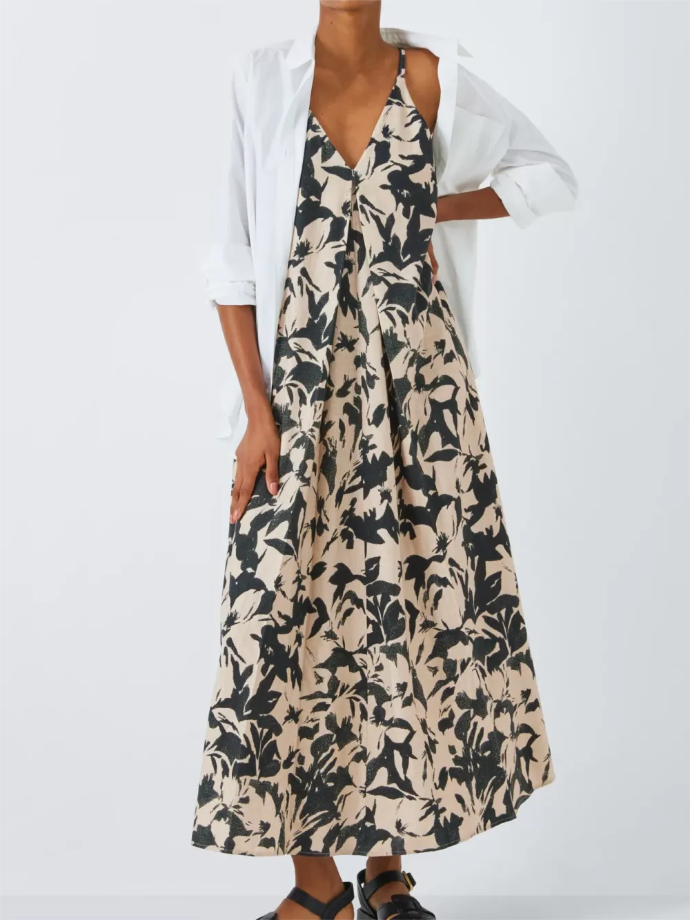 Resort Bloom Linen Dress