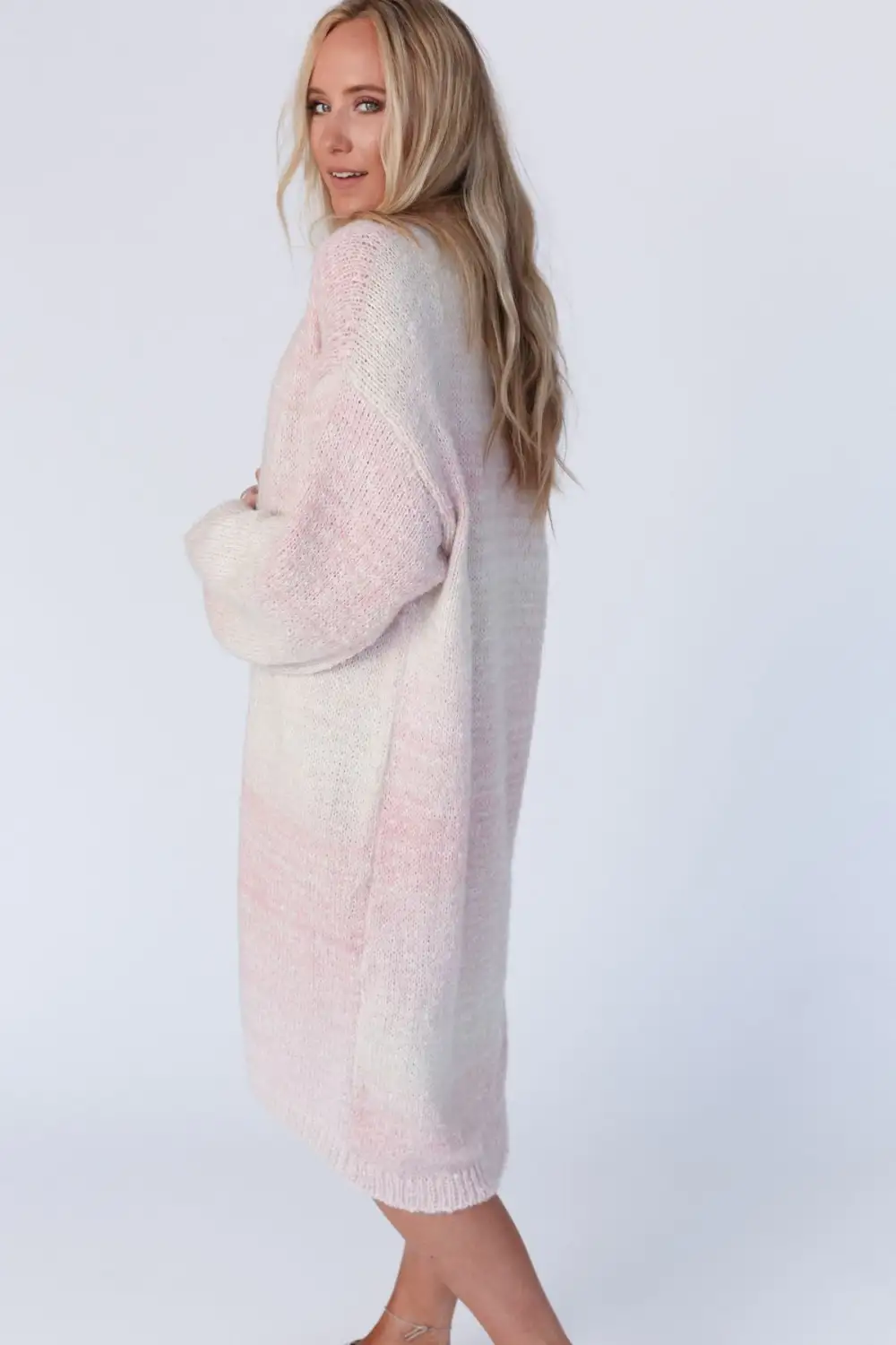 Cuddle Up Cozy Long Cardigan - Blush