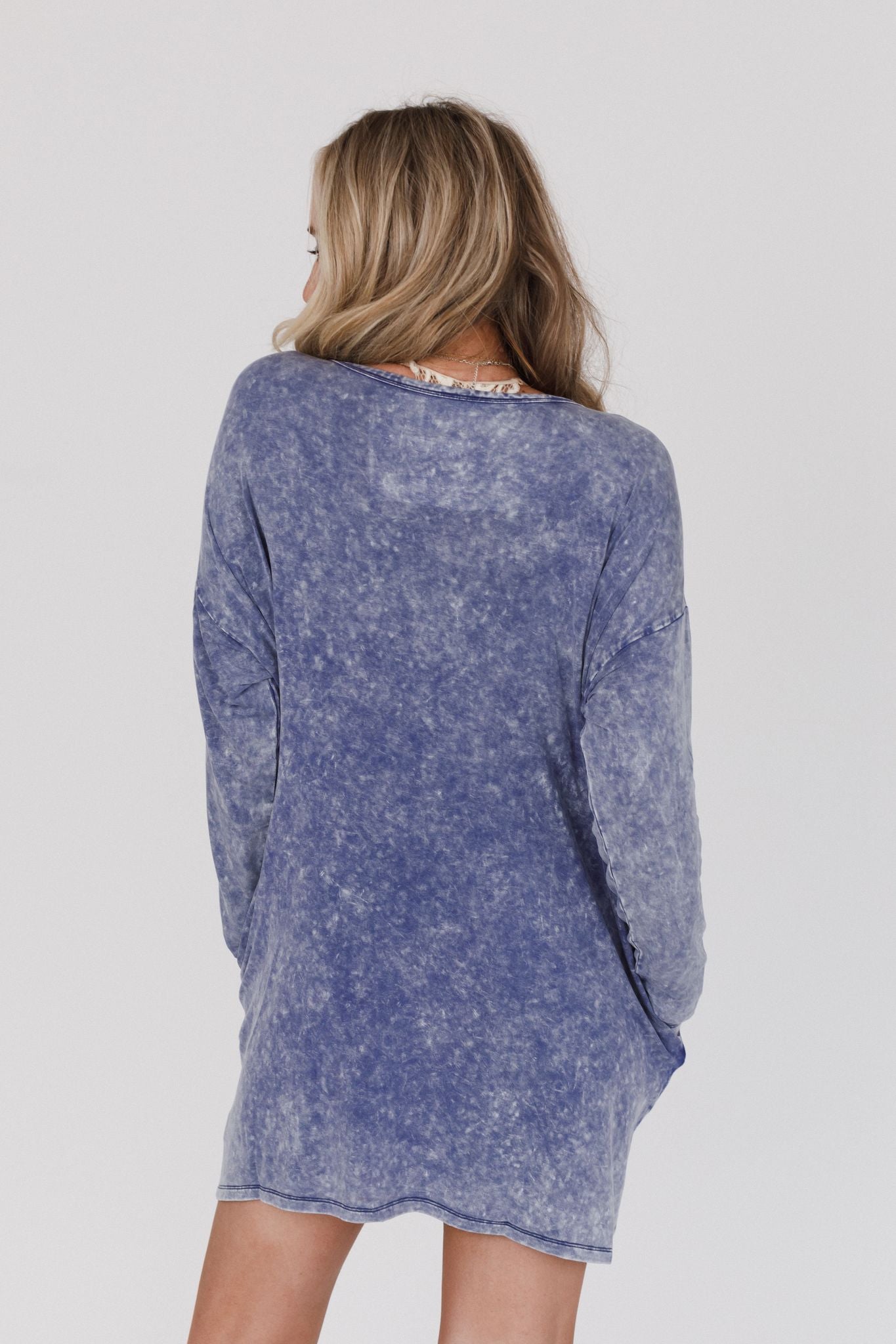 Archie Drop Shoulder Tunic - Blue