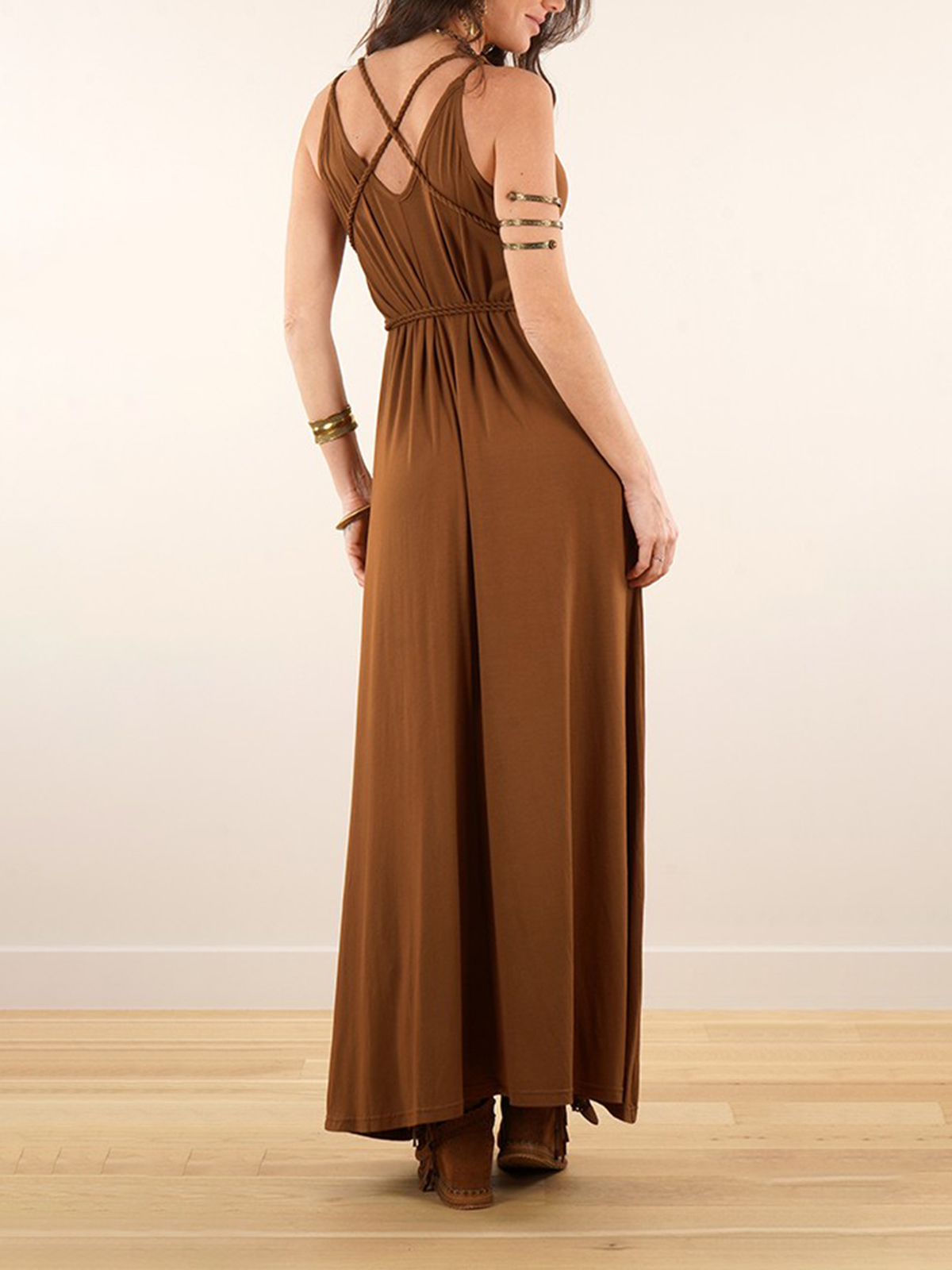 Loose And Reversible Strappy Long Dress