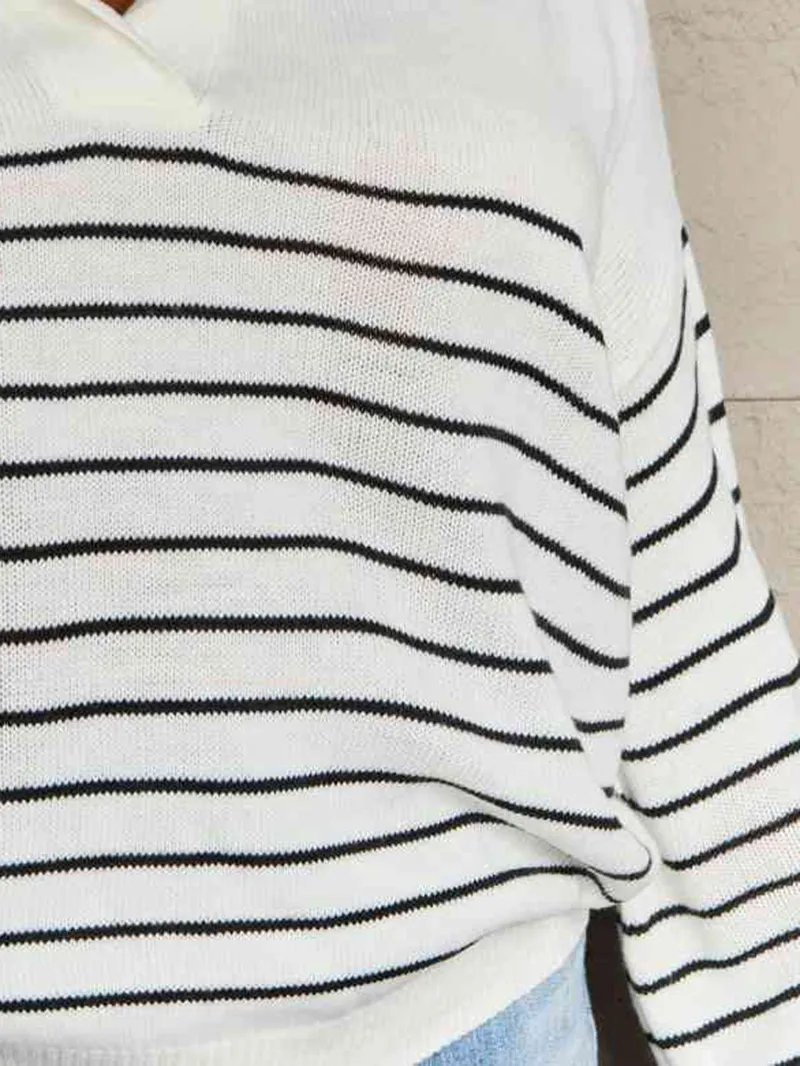 Striped Oversized Knit Top