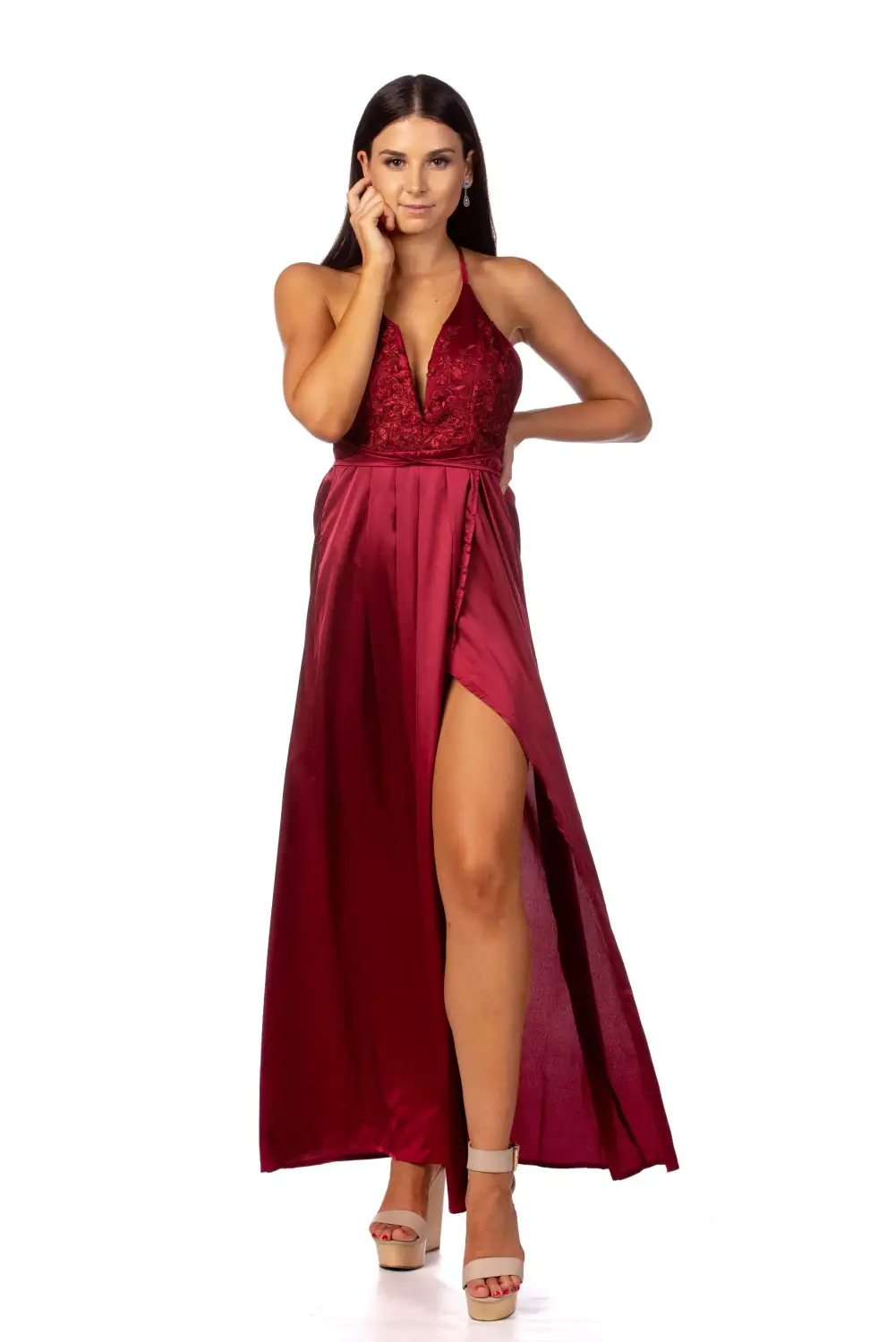 Sultry Wine Formal Dress