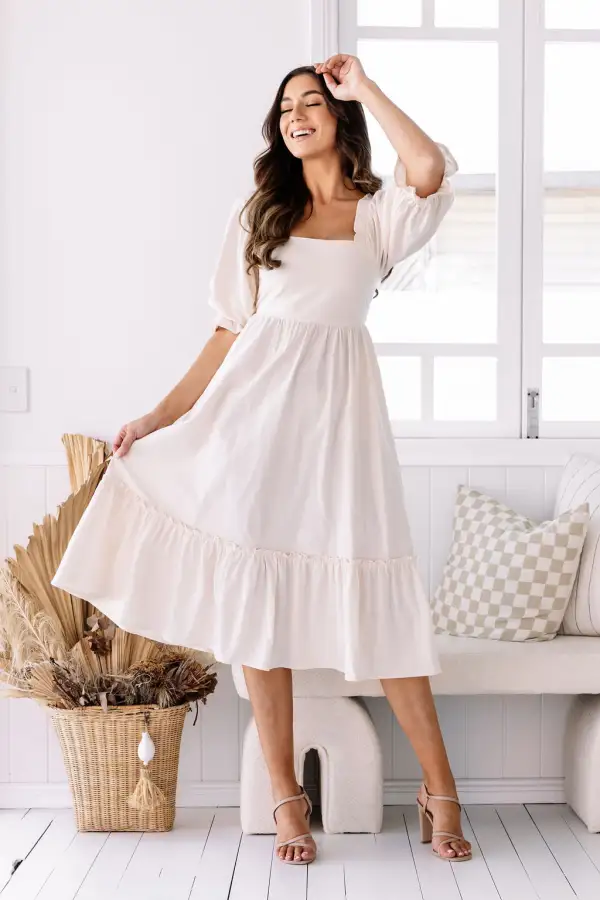 The Ayla Dress - Cream