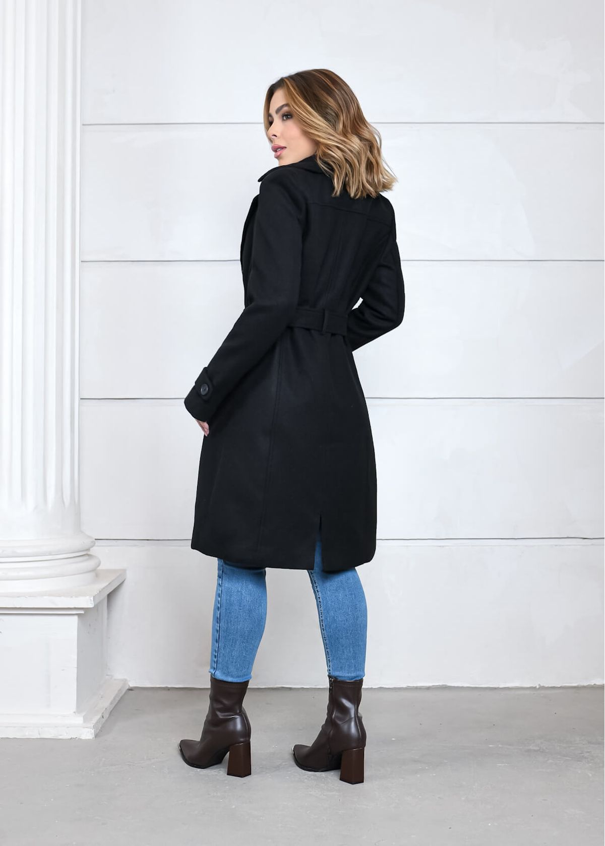 Beaten Wool Overcoat