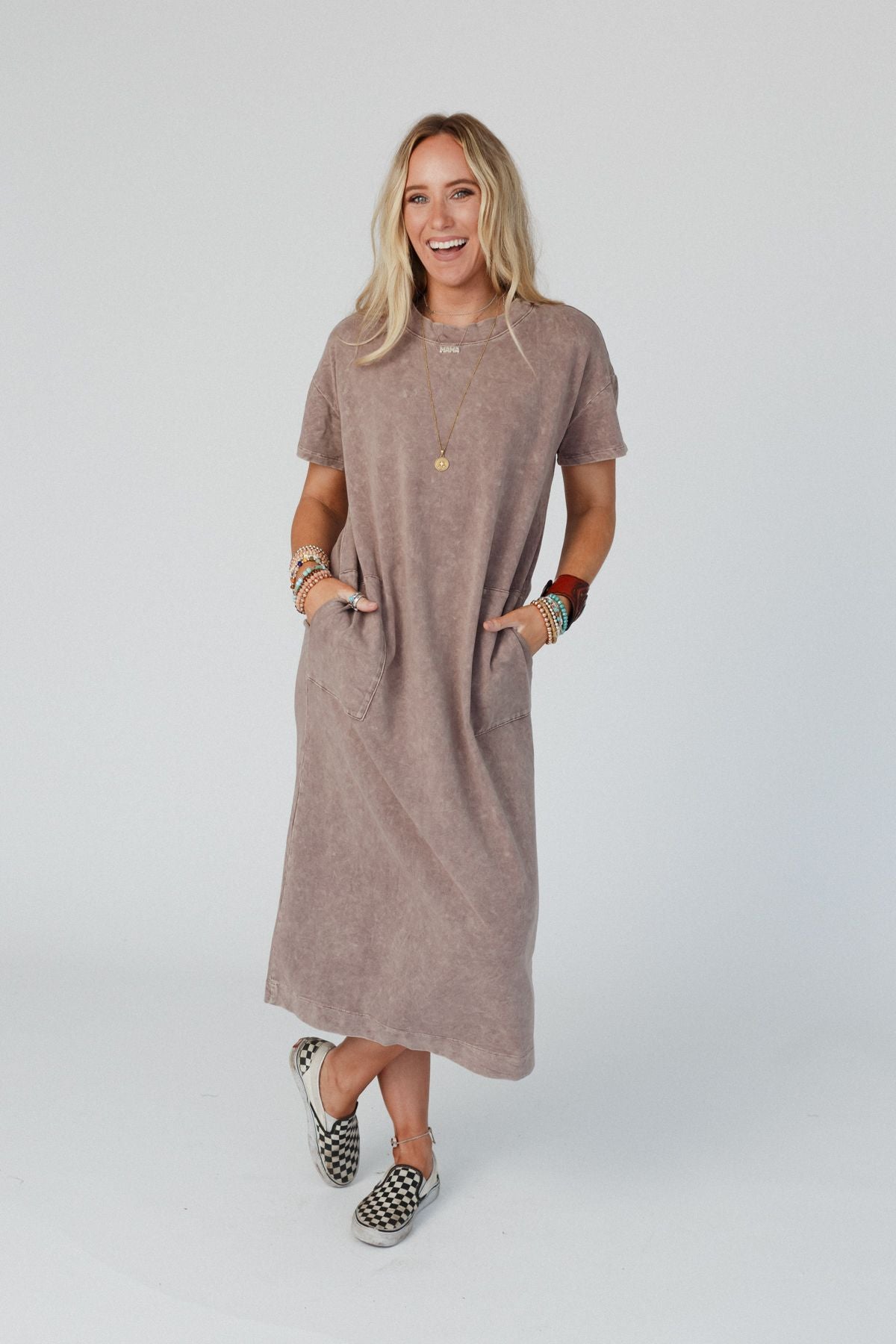 Long Weekend Maxi Tee Dress - Ash Mocha