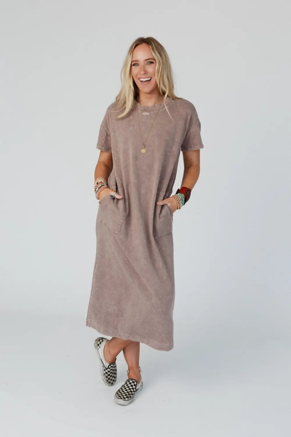 Long Weekend Maxi Tee Dress - Ash Mocha