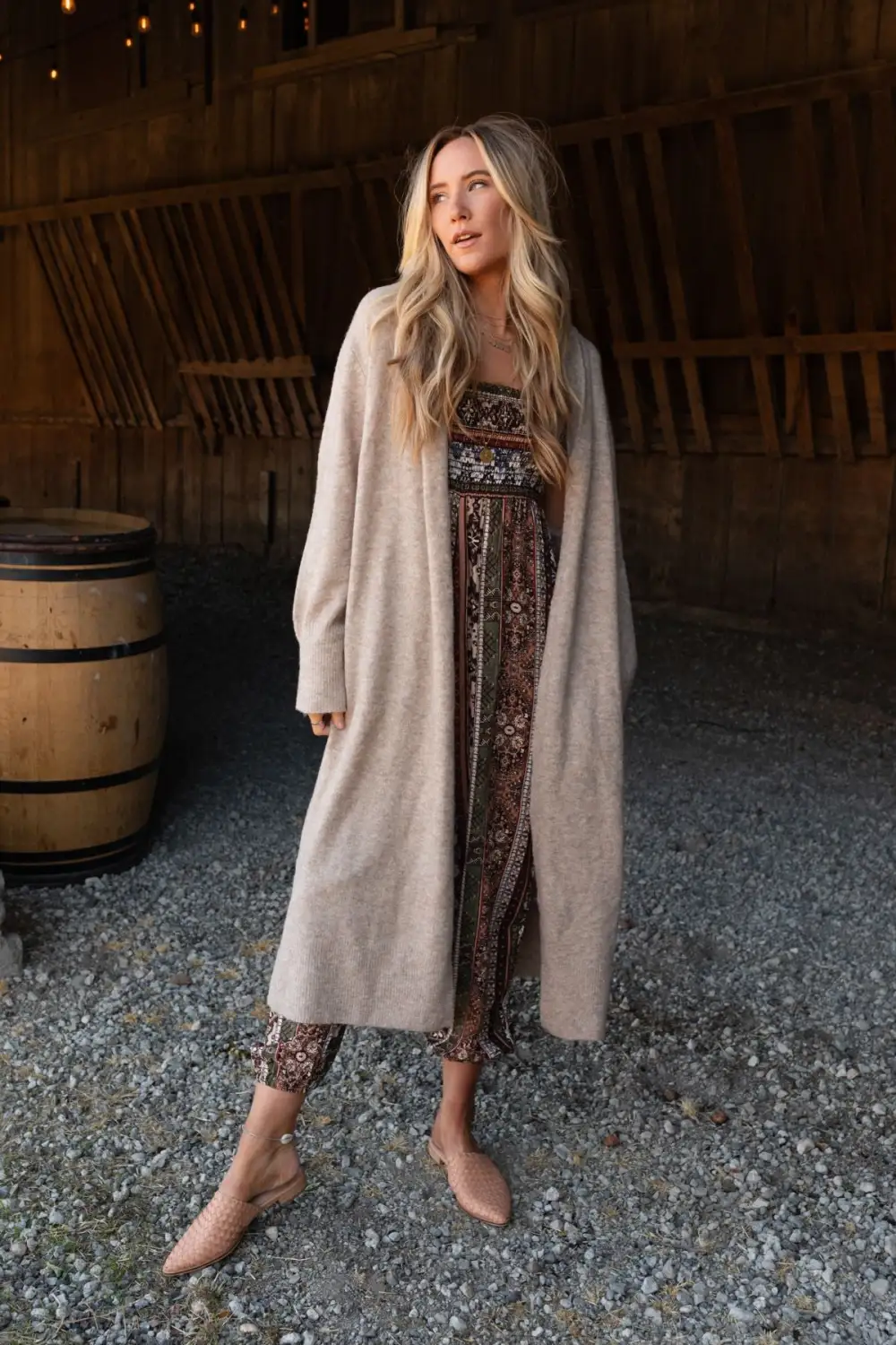 So Cozy Oversized Solid Knit Duster - Oatmeal