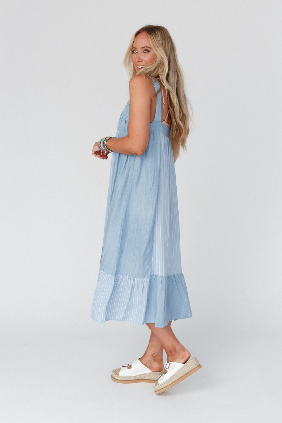 Bettina Midi Dress - Blue